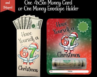 Christmas Money Card, 6 7 Christmas Money Holder, Christmas Gift