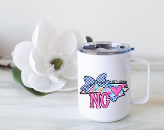 North Carolina Map Mug: NC State Souvenir, Moving Away Gift