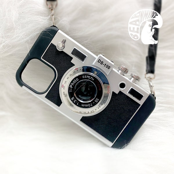 3D Emily w Paryżu Retro Vintage Camera DS-100 Etui na telefony iPhone 15 14 13 12 11 XR XS Max 8 Pro Plus Mini /Samsung S21 S22 Plus Ultra/Note