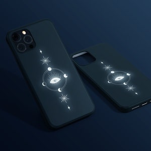 Led light 'Eye, Moons and Stars' phone cases-cover for Samsung, Huawei & iPhone 13 12 11 XR XS Max 8 7 6 Pro Plus Mini/personalized cases