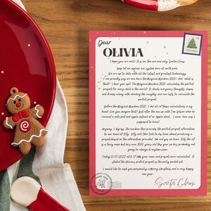 Carta editável do costume de Santa (engraçado) de <br> Entrega Rápida? 5 para escolher, 2 opções de design, Natal infantil, modelo de download digital
