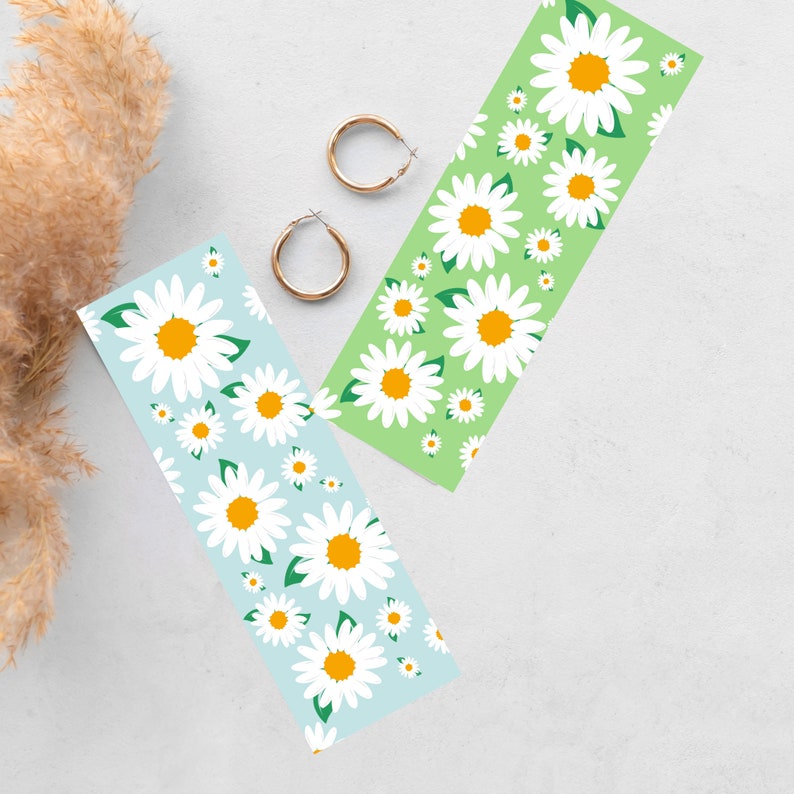 Spring Daisy Printable Bookmarks, Bookish Bookmark Set, Page Savers ...