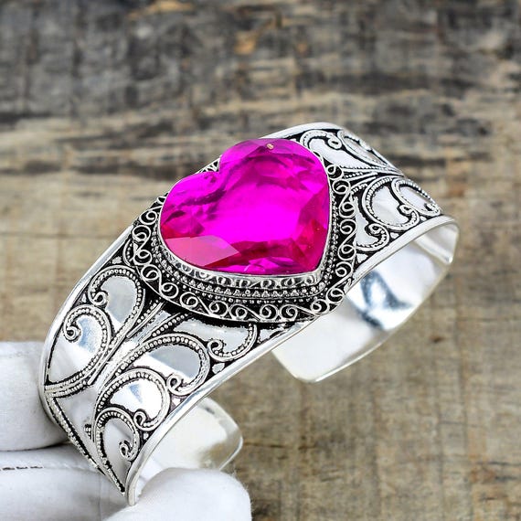 925 Sterling Silver Heart-shaped Female Natural Amethyst Bracelet Korean Version