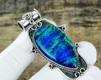 Gioielli Con Pietre Preziose In Opale Tripletta Australiano, Ciondolo - Foto 9