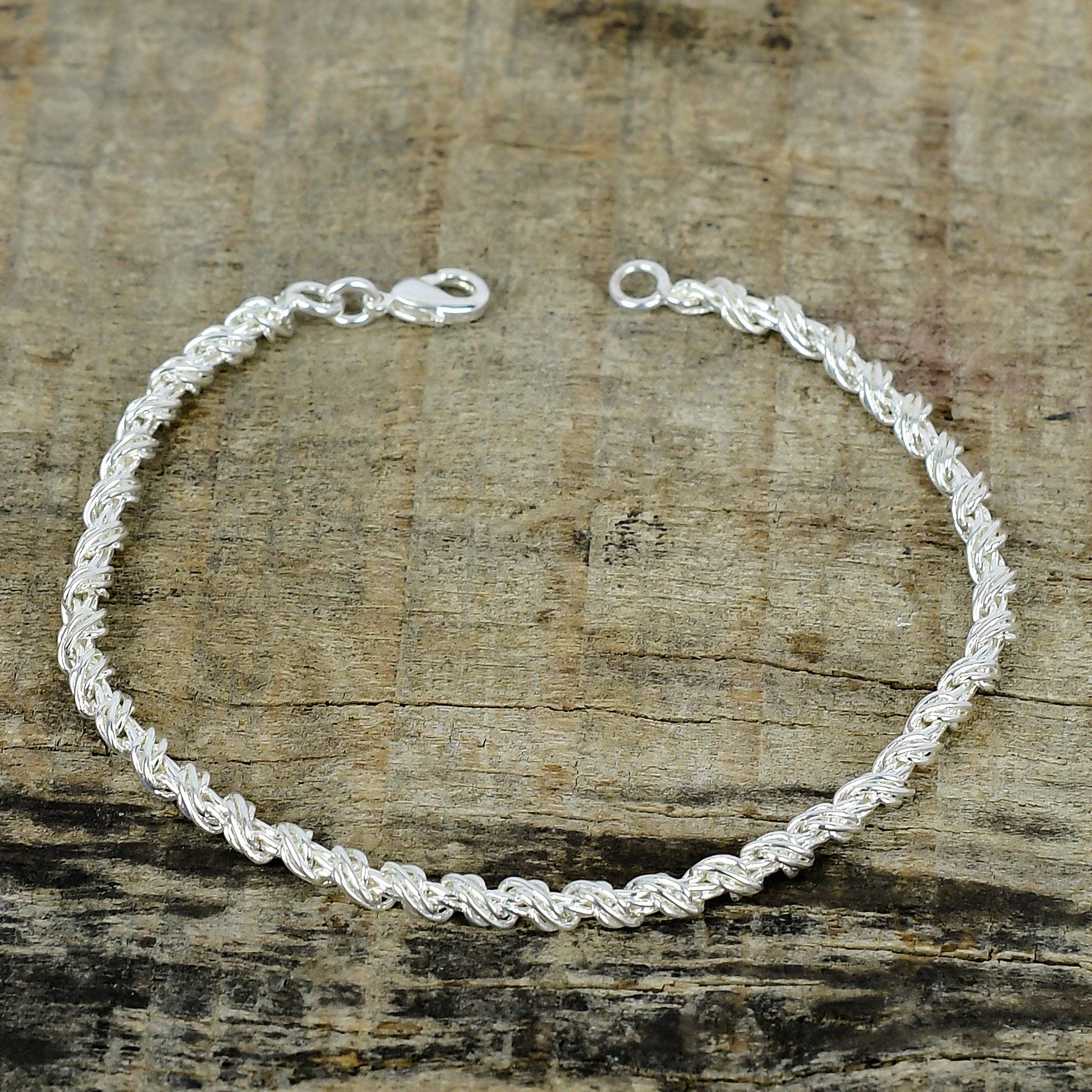 Twisted Rope Chain Bracelet | Elegant Braided Design Link Classic