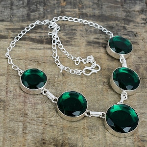 Chrome Diopside Necklace Solid 925 Sterling Silver Jewelry, Adjustable Necklace, Necklace For Women, Gemstone Necklace, Engagement Gifts