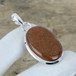 Natürlicher Pfirsich Mondstein Anhänger, 925 Sterling Silber Schmuck, Kristall Anhänger, Schmuck des täglichen Gebrauchs, Silber Schmuck für Jahrestag Geschenke