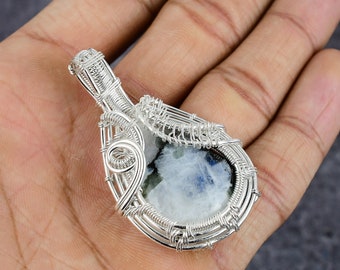 Awesome!! Moonstone Pendant 925 Sterling Silver Wire Wrapped Moonstone Gemstone Pendant Moonstone Pendant Moonstone Necklace Gift For Her