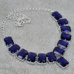 Beautiful Amethyst Gemstone Necklace Handmade 925 Sterling Silver, Adjustable Chain Necklace, Necklace Jewelry, Anniversary Gifts For Women