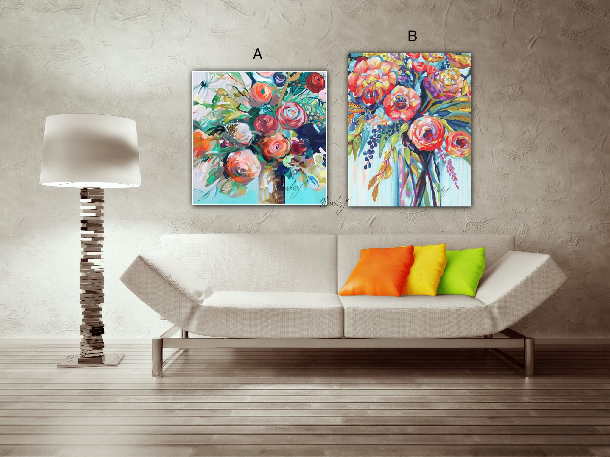 Flowers in a Vase USA Shipping DIY Paint by Number Kit Acrylic Painting  Home Decor 