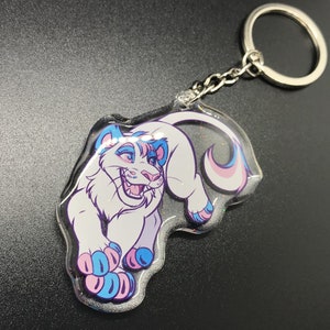Trans Purride Lioness Keychain