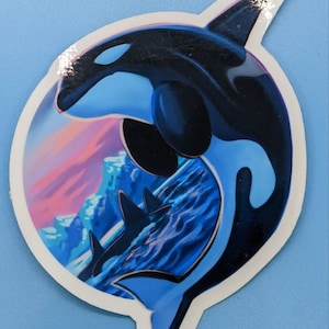 Arctic Evening Orca Sticker