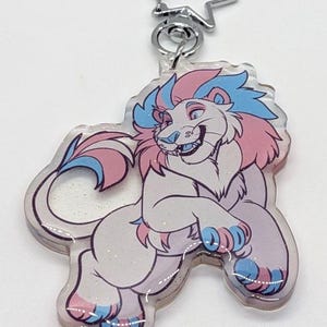 Trans Purride Lion HBTQ-nyckelring