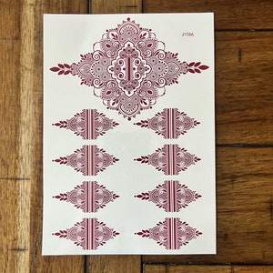 Bliss- (pair)  Temporary Henna Tattoo