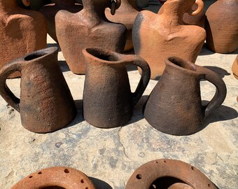 Rustic Pottery Vase, Vintage Pottery Plant Holder, Home Decor, Earthenware, Hand-made