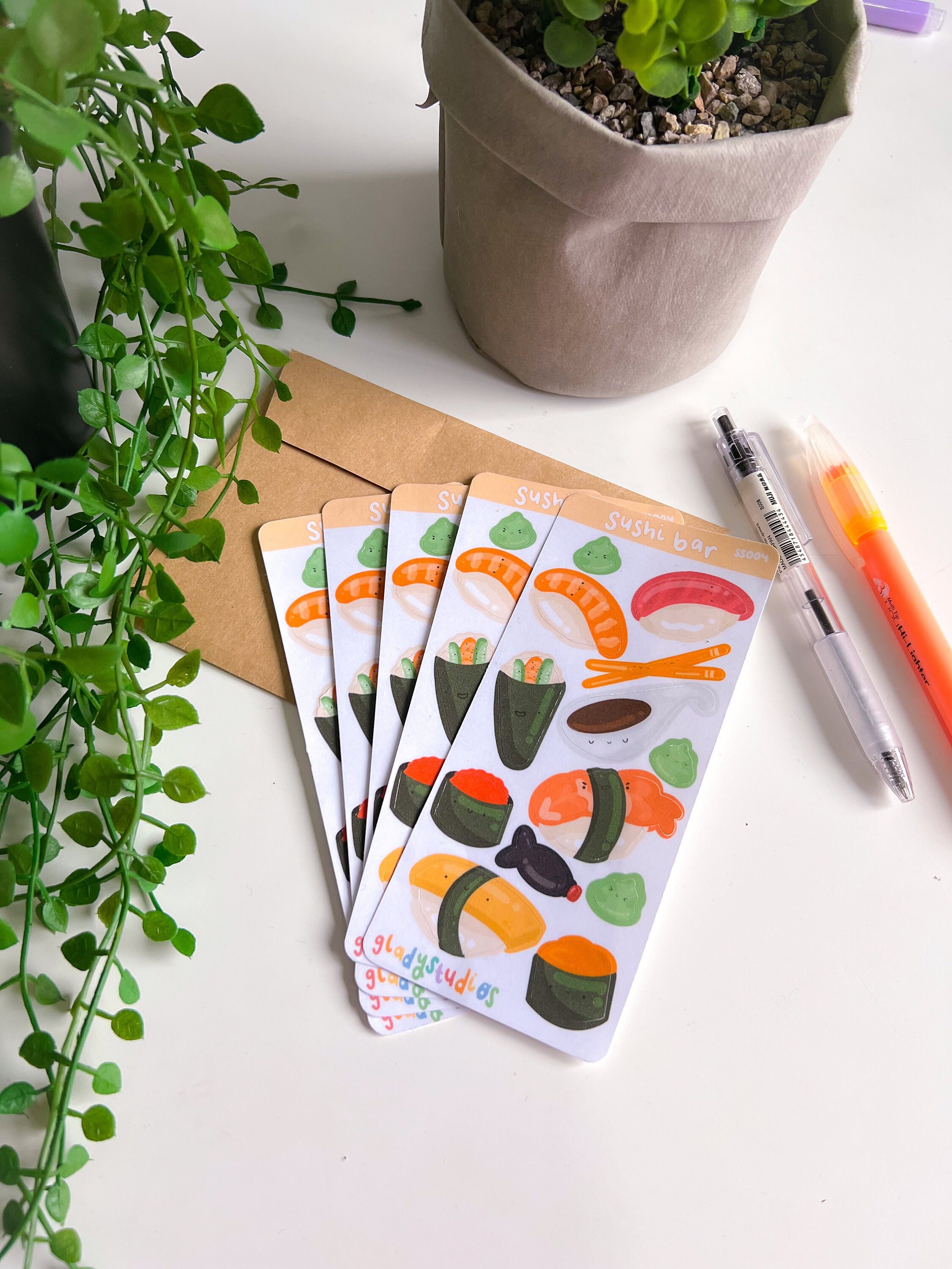 A6 Floral Bullet Journal Header Stickers | D120