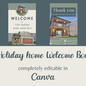 Holiday Rental Welcome Book, AirBNB & VRBO Welcome guide, Editable template