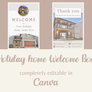 Holiday Rental Welcome Book Beige, AirBNB & VRBO Welcome guide, Editable template