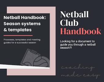 Manual de entrenamiento de netball / Plantillas editables (descarga digital)