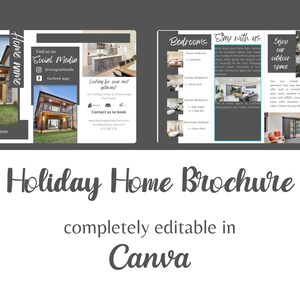 Holiday Rental Brochure, Editable template, Airbnb & VRBO advertising