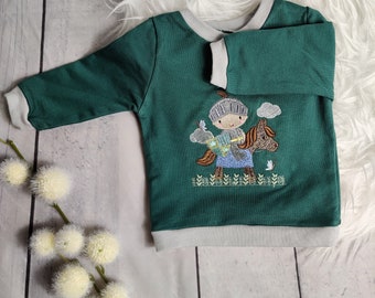 Schmubi sweatshirt dark green customizable embroidered children young girls