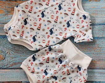 Sommerset kurzarm Body Babyset kurze Pumphose Jungen Mädchen Geschenk Sommer Frühling