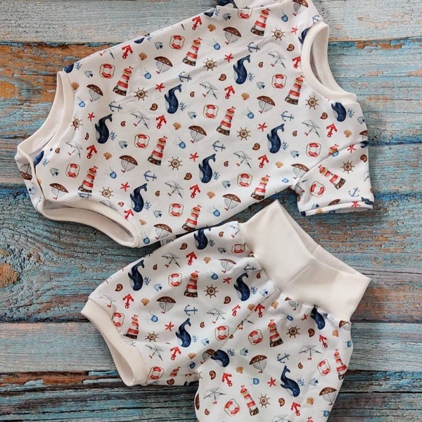 Sommerset kurzarm Body Babyset kurze Pumphose Jungen Mädchen Geschenk Sommer Frühling