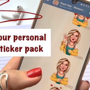 Emotional sticker girl boy woman man l Emotes pack Personal cartoon illustrations Create your own. Free shipping Rush order