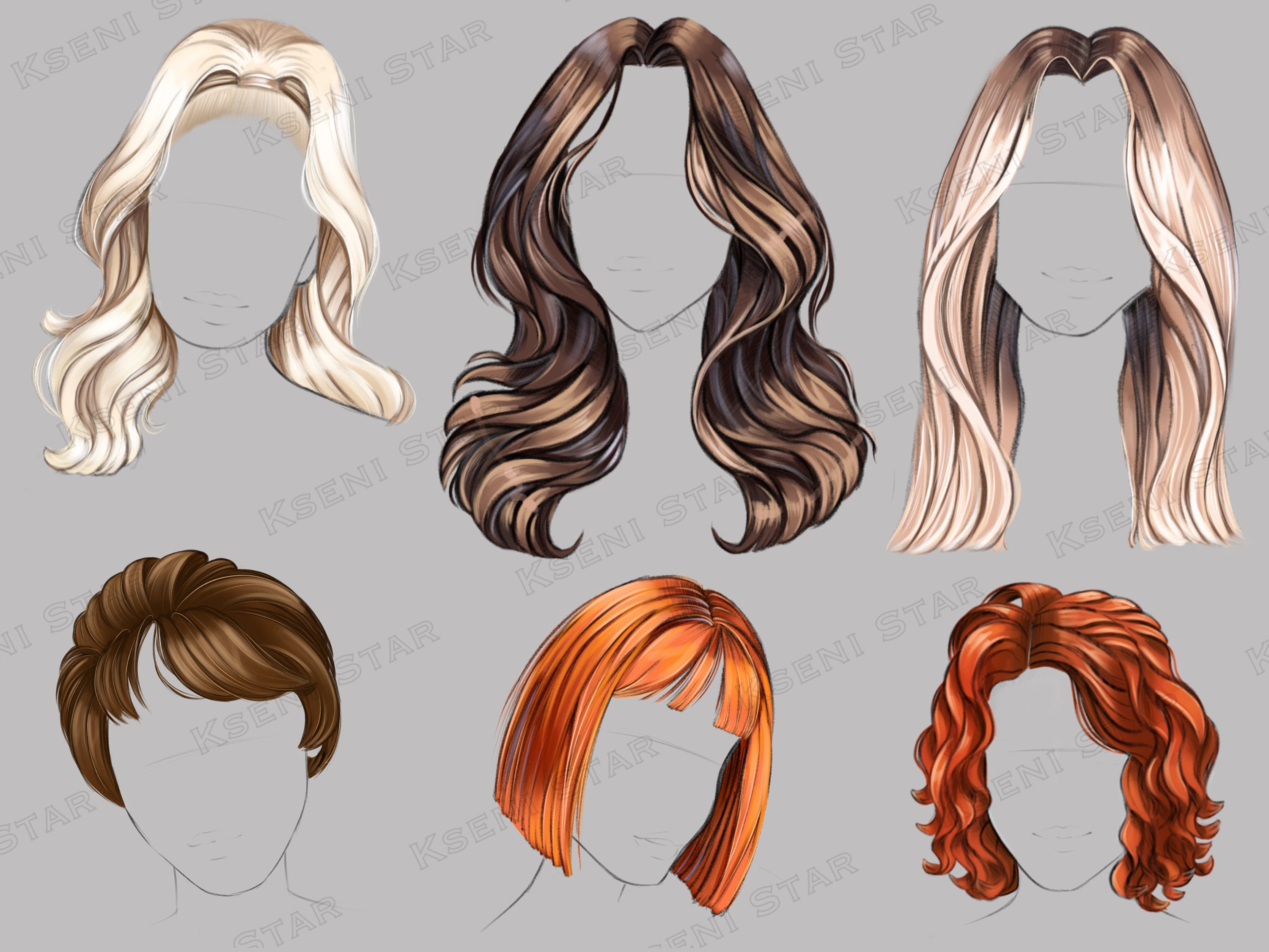 Hair Clipart Front Natural Hair PNG Brunette Blonde Ginger Red - Etsy Hair Clipart Front Natural Hair PNG Brunette Blonde Ginger Red - Etsy