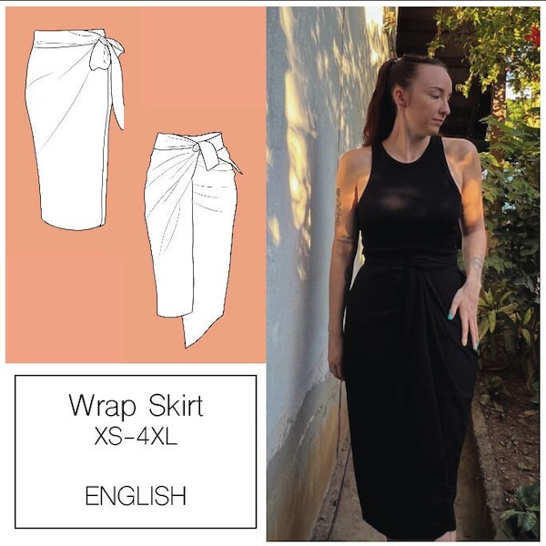 Wrap Skirt - PDF Sewing pattern