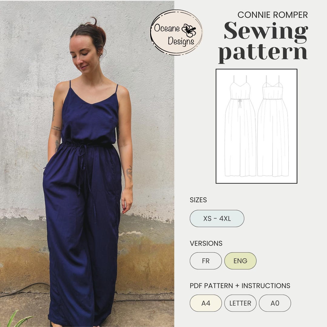 PDF Sewing Pattern / Sewing Pattern - Connie Romper - Etsy