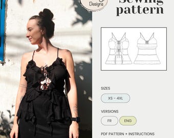 PDF-Schnittmuster / Schnittmuster - Zoe Top