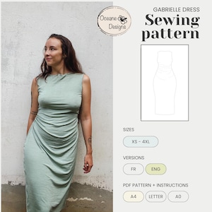 Vestido Gabrielle - Patrón de costura PDF