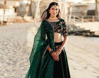 Velvet Lehenga - Etsy