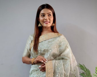 Light Green Saree - Etsy