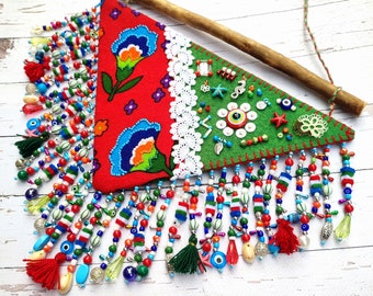 Mother's Day Gift , Felt Wall Hanging, Vintage Wall Decor, Ethnic Wall Decor