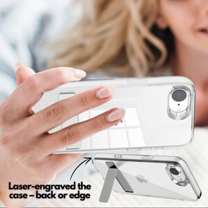 Custodia personalizzata trasparente per iPhone 16E per iPhone 16E, iPhone 16 15 14 13, iPhone Pro Max, custodia antiurto antigraffio con supporto