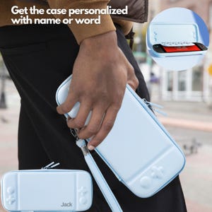 Estuche de viaje personalizado para Nintendo Switch 2 (2025), Switch/Switch OLED, funda protectora con nombre personalizado y ranura para 10 cartuchos de juego.