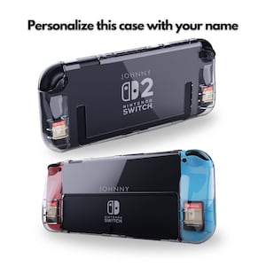 Funda de agarre suave personalizada para Switch/Switch 2, Switch OLED, Switch 2, funda protectora completa con ranura para tarjeta de juego.