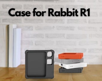 Cute Case for Rabbit R1, Protective Flexible Cover,  4 Colors Available - Black, White, Orange and Gray