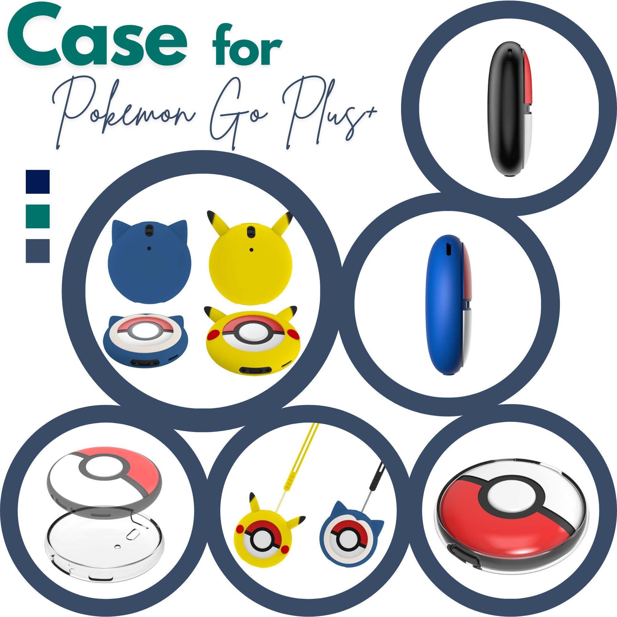 Silicon Pouch Plus+ for Pokemon GO Plus + (White x Red) for Android, iOS