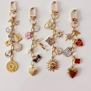 Custom Keychain-Personalized Bag Charm, Purse Accessory, Bridesmaid Gift, Initial & Birthstone Keychain, Custom Gifts, Gift for Valentine