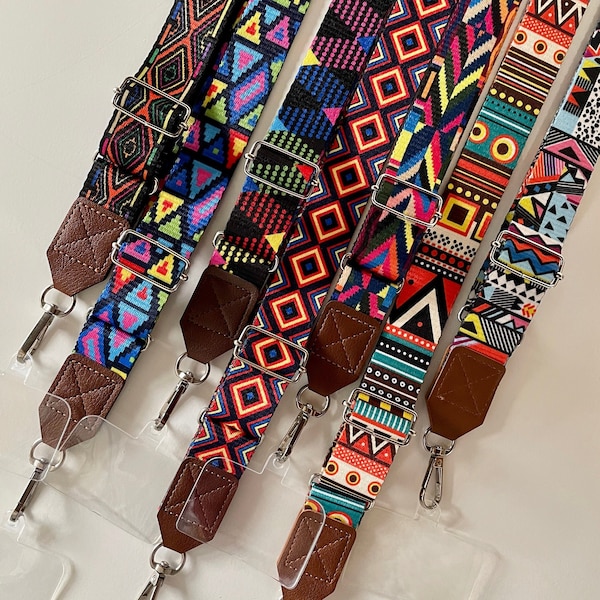 Adjustable Crossbody Phone Lanyard/ Universal Detachable Phone Strap/ Colorful Ethnic Pattern Phone Strap/ Lanyard Phone Holder/Hands Free