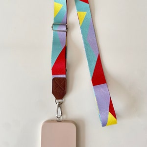 Adjustable Crossbody Phone Strap, Colorful Fabric Phone Strap, Phone Case Strap, Shoulder Strap, Phone Case Charm