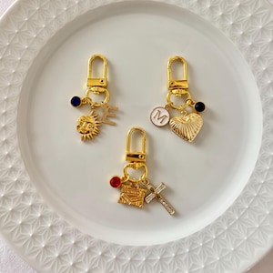 Design Your Birthstone Bag Charm/Personalized Keychain/Custom Bag Charm Gift/Personalized Mother's Day Gift/Purse Charm/Initial Keychain