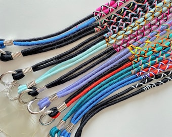 Cordón para teléfono de hilo de algodón de colores - Correa cruzada universal