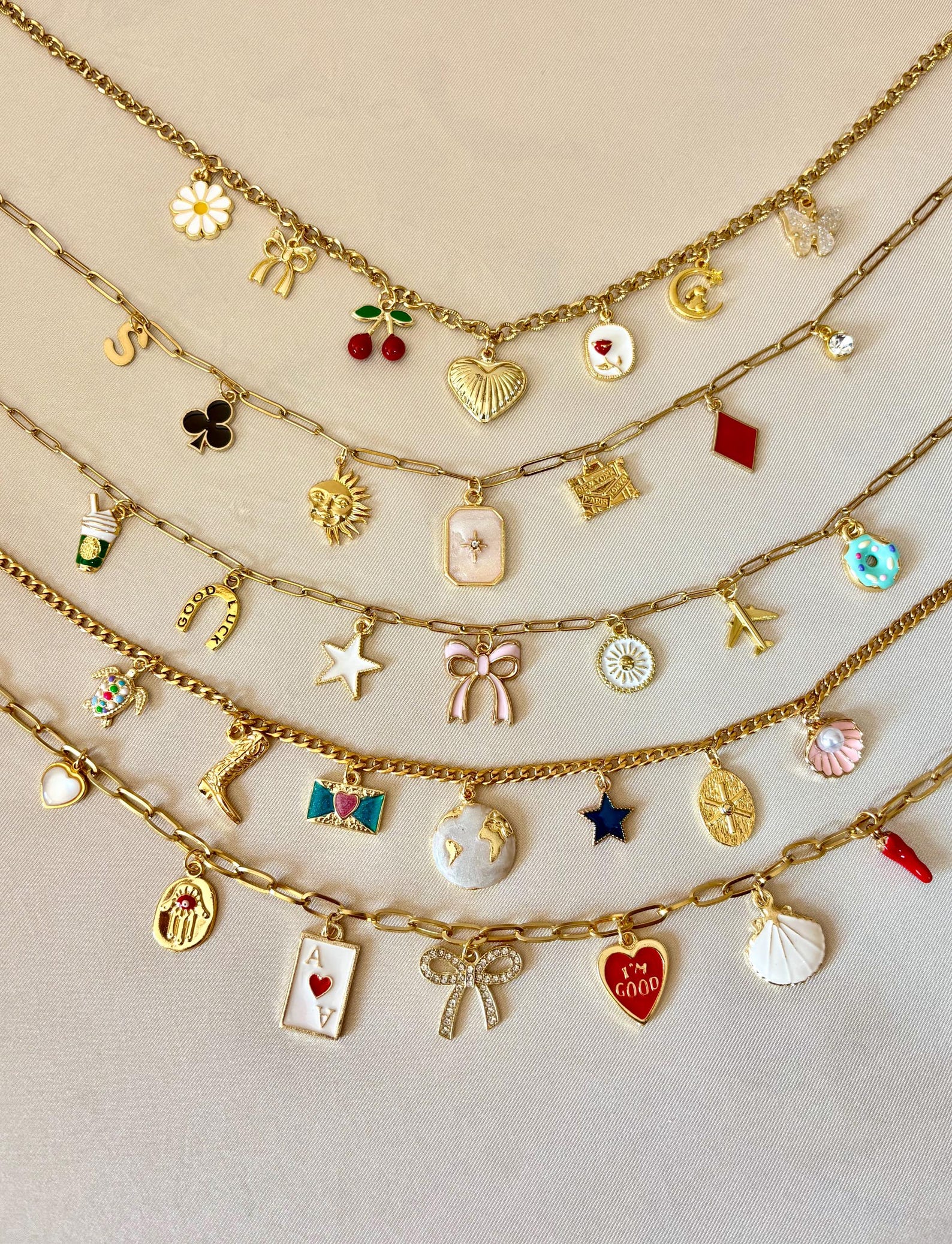 Personalized Charm Necklace, Design Your Own Charm Necklace, Pick Your ...
