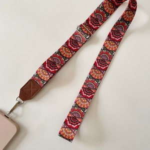 Crossbody Phone Strap, Traditional Design Phone Strap, Phone Case Strap, Shoulder Strap, Phone Case Charm, Phone Lanyard, Phone Accessory