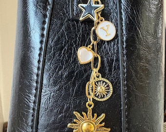 Crea tu propio llavero/dije para bolso personalizado/dije para llavero/accesorio para bolso/regalo para novia/regalo para el Día de la Madre/regalo de Navidad/inicial
