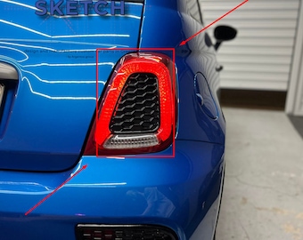 Abarth 595/695 Rear Reflectors and Taillights Honeycomb Inserts
